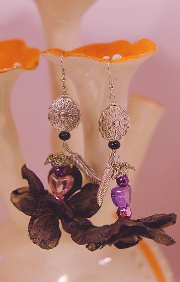 Violet Anemone earrings